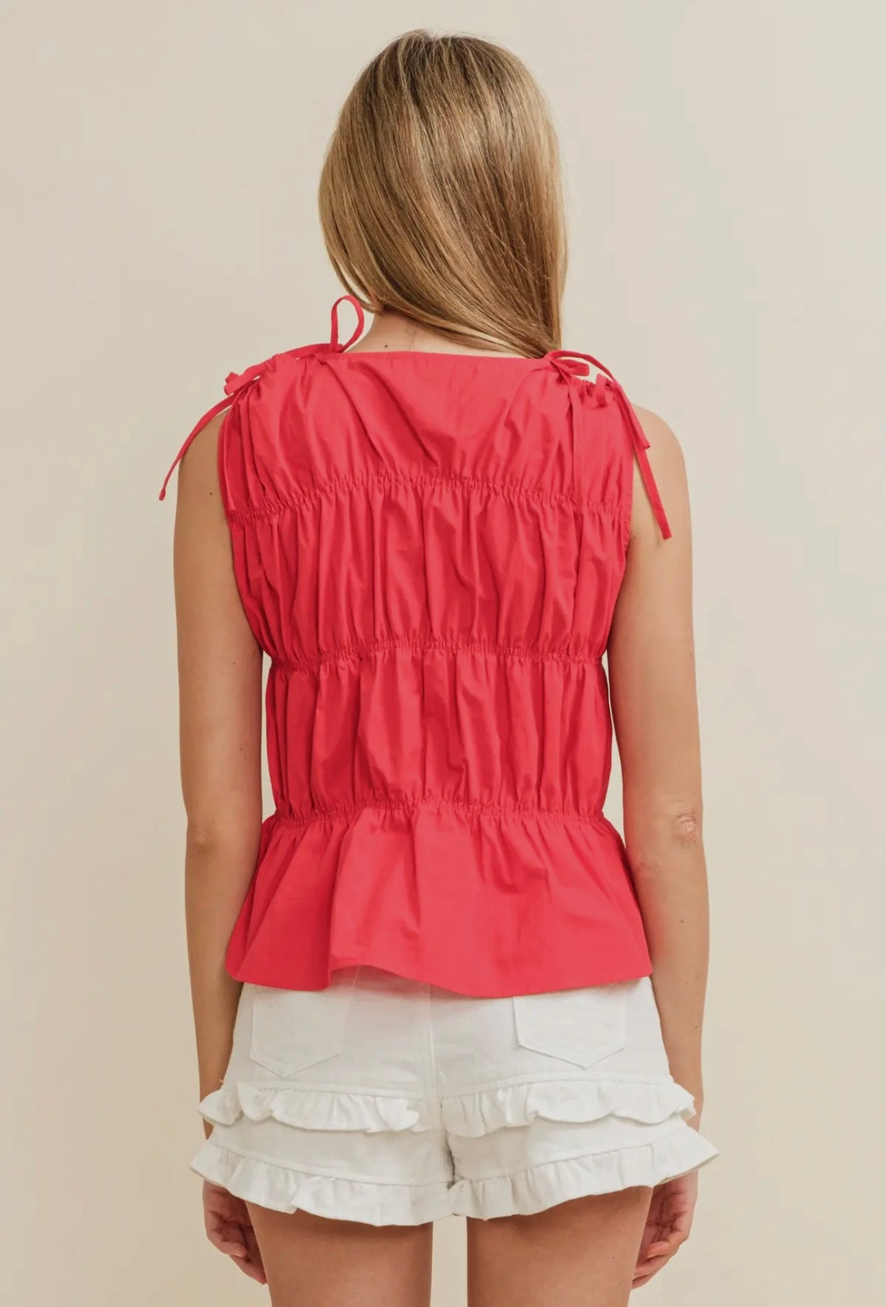 Cherry Peplum Top