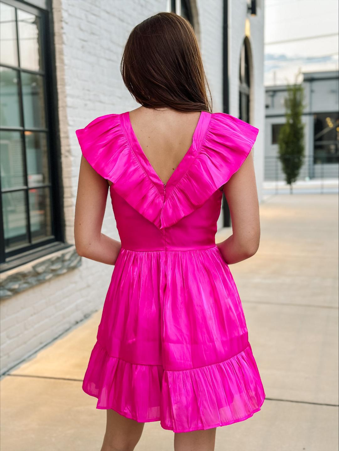 Ruffle Magenta Dress