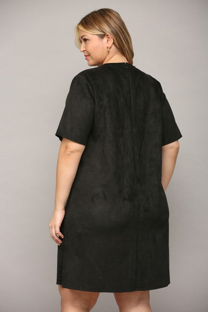 Black Suede Dress Curve