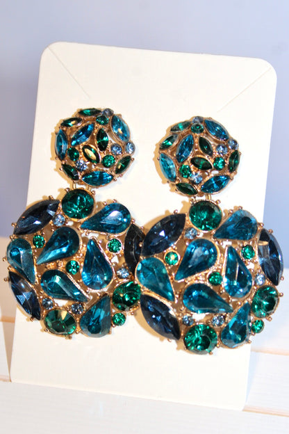 Teal Statement Earrings