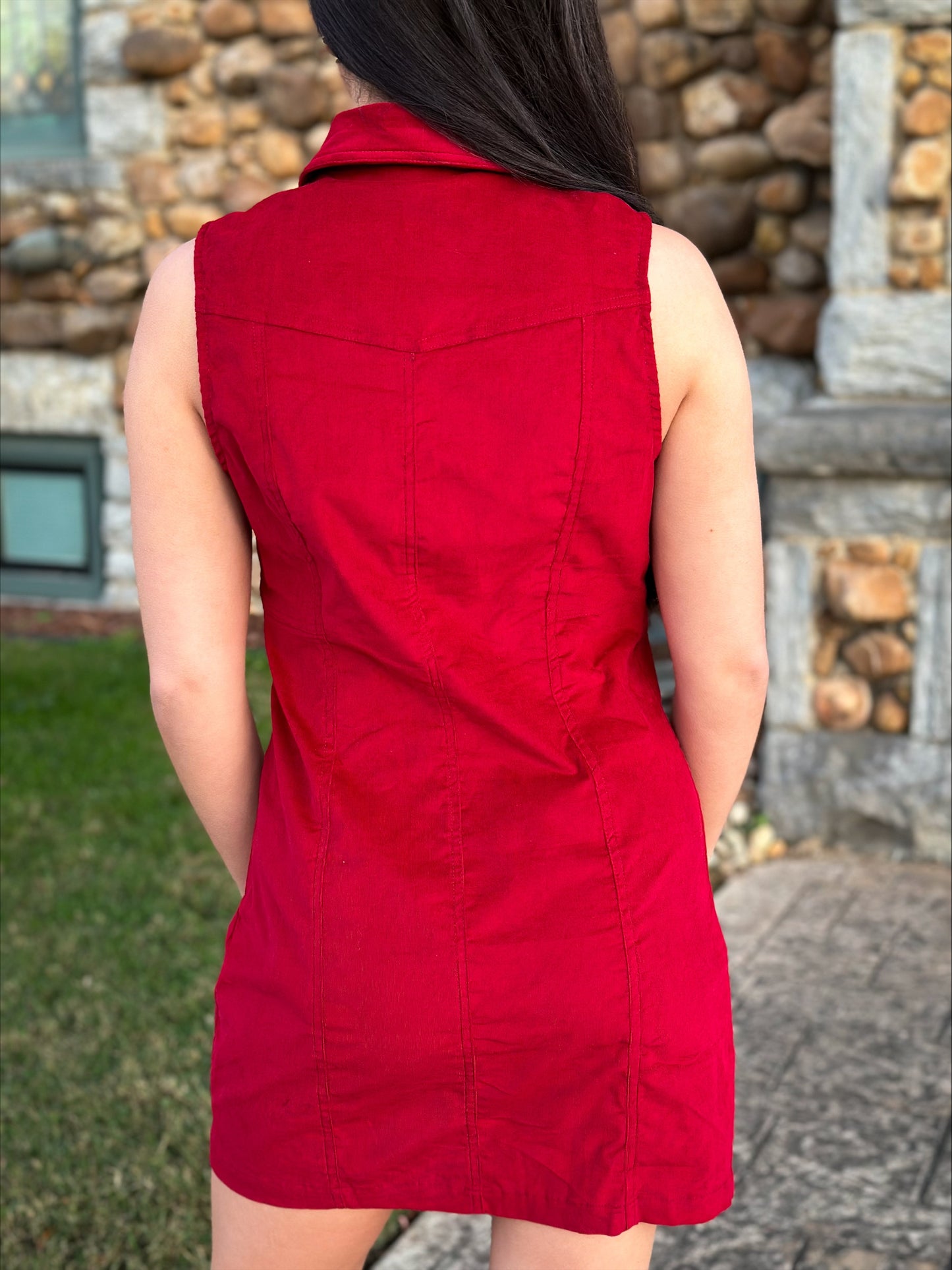 Corduroy Sleeveless Dress