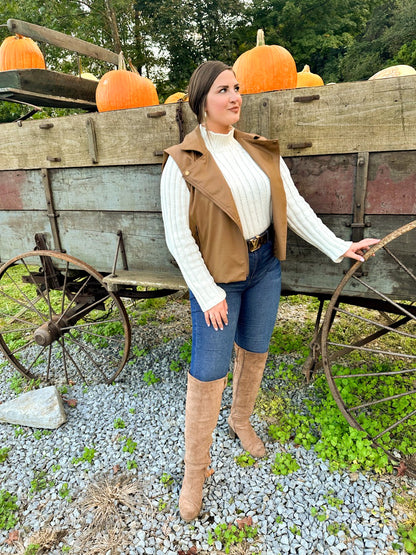 Golden Brown Oversized Vest